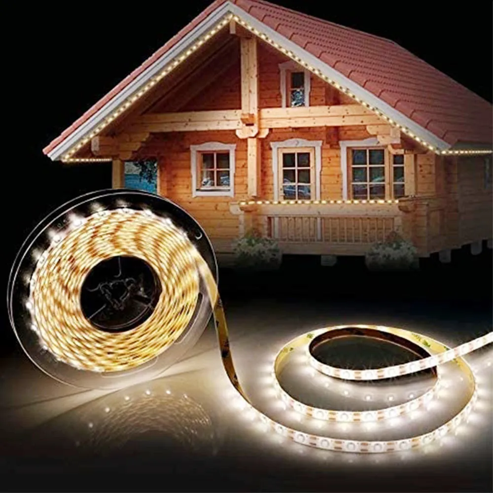 SMD2835 Solar LED Light Strip 1/2/3/4/5M DC 5V Flexible Waterproof Rope Tape Diode Outdoor Courtyard Wall Lighting Ribbon Lamp