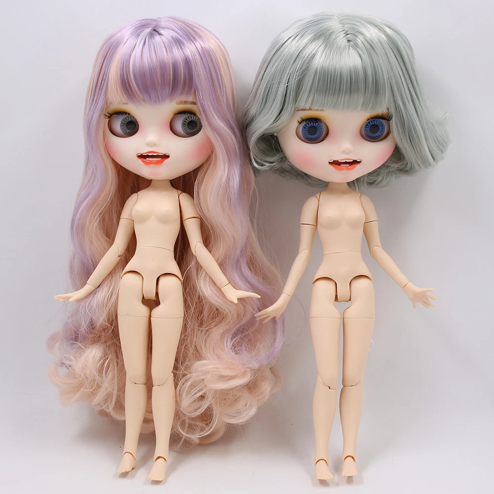 Eisige dbs blyth puppe spielzeug bjd mattes gesicht smiley 30 cm gelenk körper nackte puppe