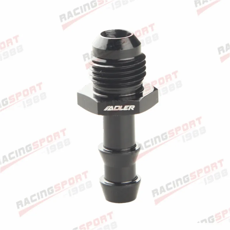 ADLER SPEED 10AN AN10 AN-10 Male Flare To 8Mm Hose Barb Straight Fitting Hitam/Biru/Perak