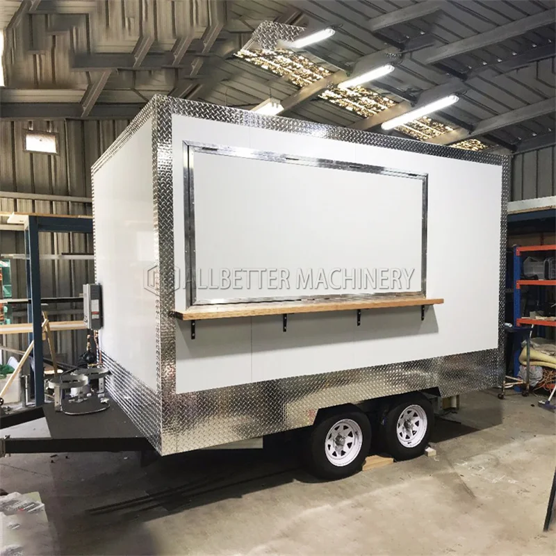

American Standard Mobile Food Trailer Kiosk with Restaurant CE Food Trailer Hot Dog Pizza Street Kitchen Van Square Food Truck