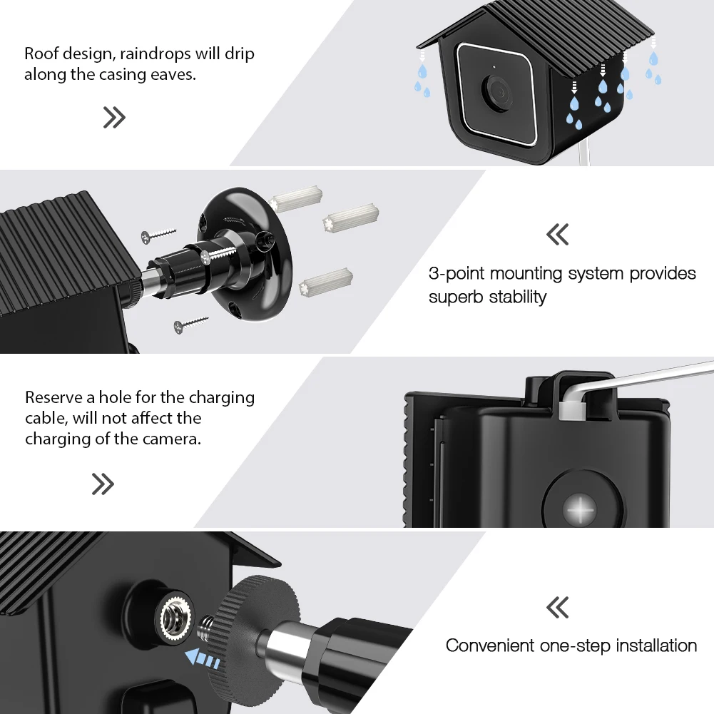 Chống Thấm Nước Treo Tường Cho Wyze Cam V3 Camera Thông Minh, Bảo Vệ Nhựa Ốp Lưng Giá Đỡ Tạo Khả Năng Xoay Tròn 360 Độ