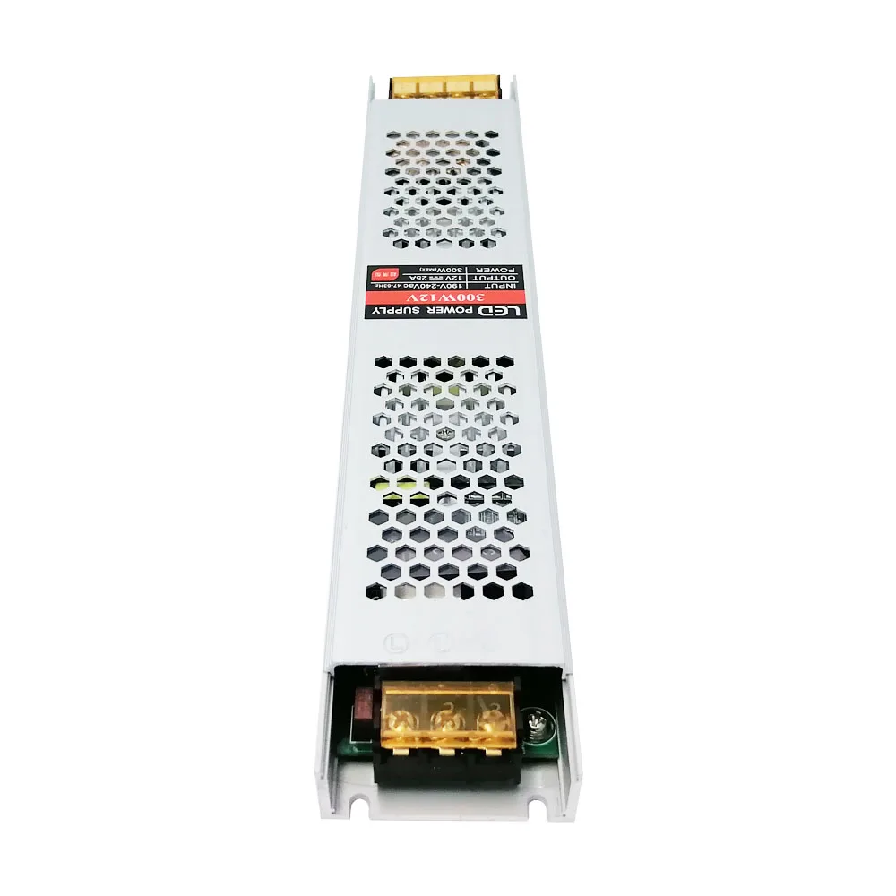 超薄型LEDスイッチング電源,特殊アルミニウム合金ハウジング,超熱放散,AC 220v,DC 12v,300w