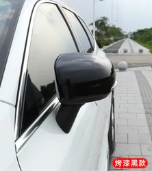 ABS Car Auto black Side Rearview Mirror Cap Cover Shell Trim For Volvo XC60 2018 2019 2020 Accessories