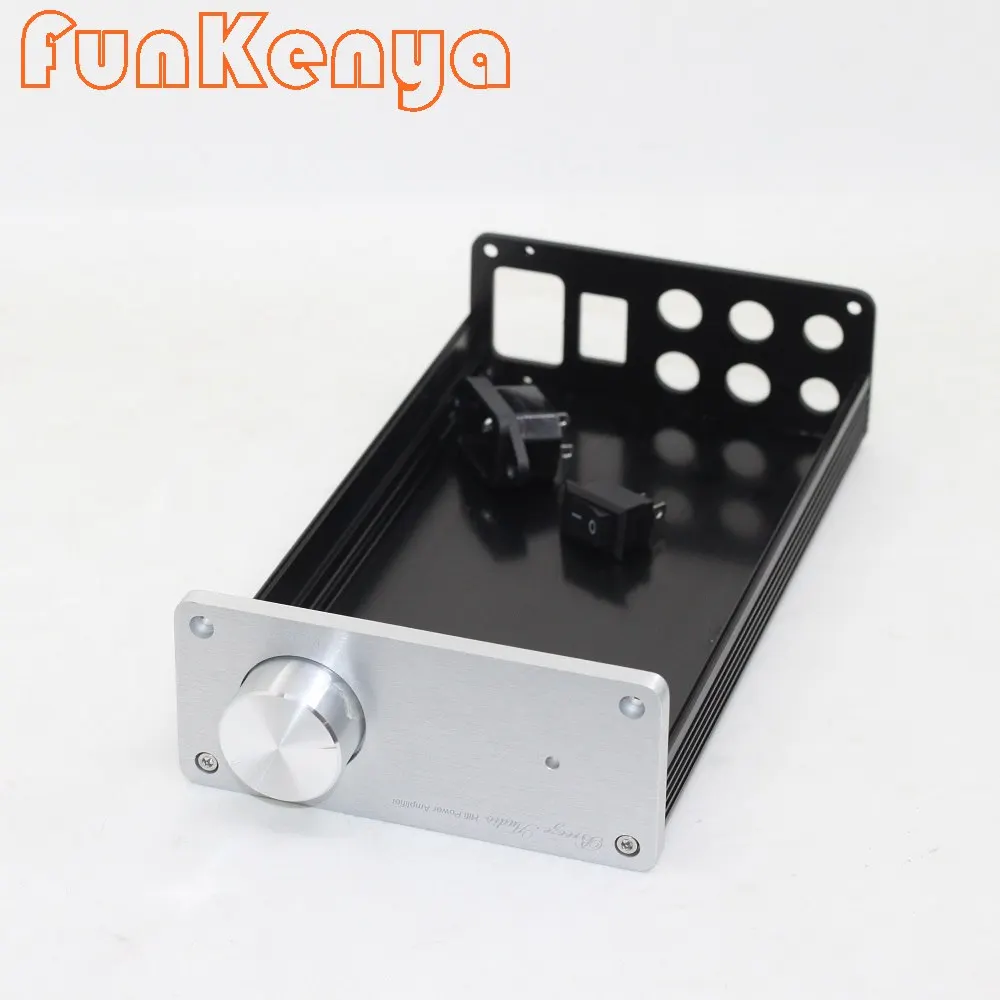 W114 H50 D210 Power Box Aluminum Chassis DIY Preamp Amplifier Housing Rear Case Small Hifi Shell Headphone Amp PSU Audio Cabinet