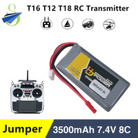 2S 7.4V 2000mah 3500mah 4000mah 8C Lipo Battery JST for Jumper T16 T12 T18 RC Radio Transmitter OPENTX Radiomaster TX16S TX18S