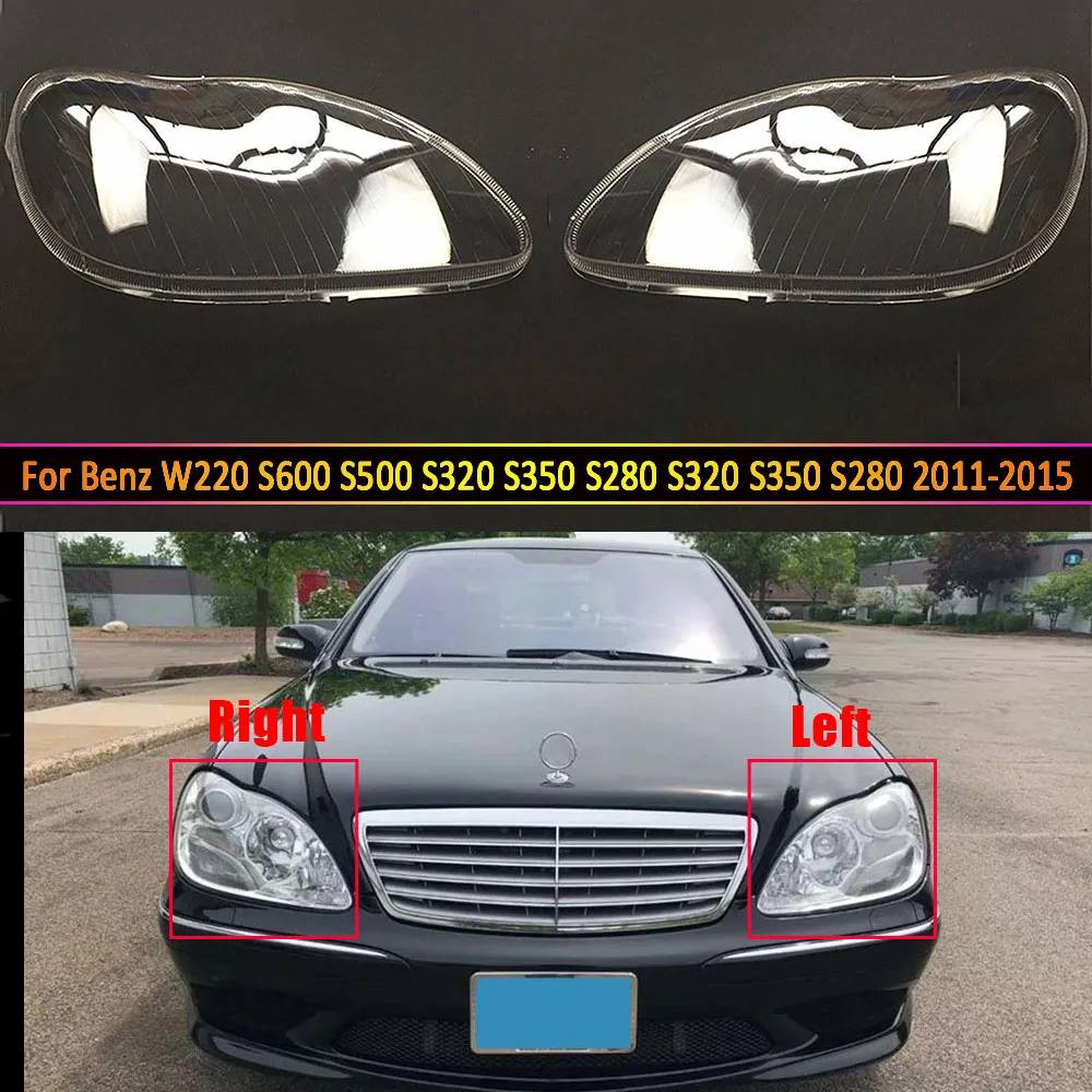 

Headlight Lens For Mercedes-Benz W220 S600 S500 S320 S350 S280 1998~2005 Headlamp Cover Car Replacement Front Head Auto Shell