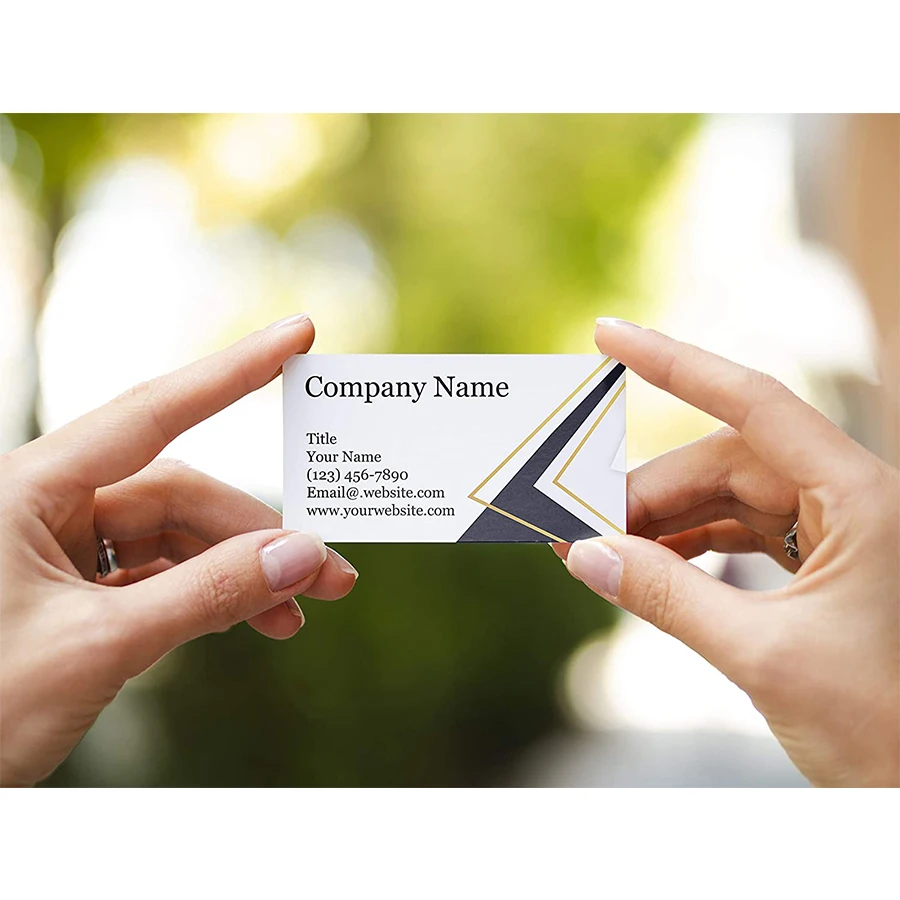 200Pcs Custom Printed Business Cards - Thick Sturdy Stock 300GSM Paper Card VIP Cards