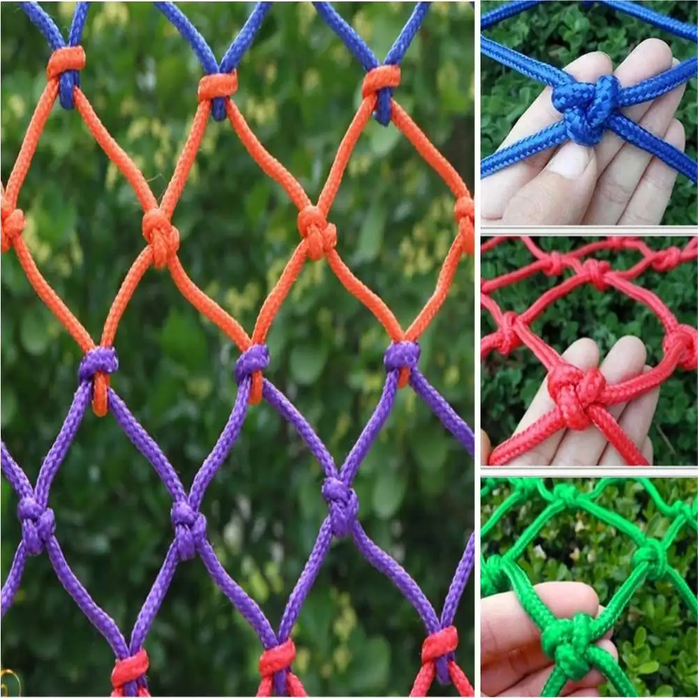 Child Safety Net Nylon Rope Grid Anti-Falling Fence Kids Balcony Railing Stair Barrier Fence Decor Hanging Network Climbing Net