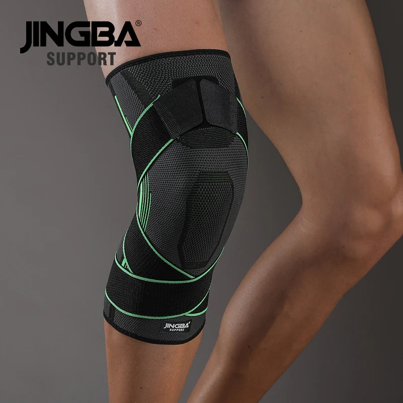 JINGBA SUPPORT Elastic Nylon knee pad Outdoor sports Volleyball basketball knee pads knee brace Bandage Support protector Safety