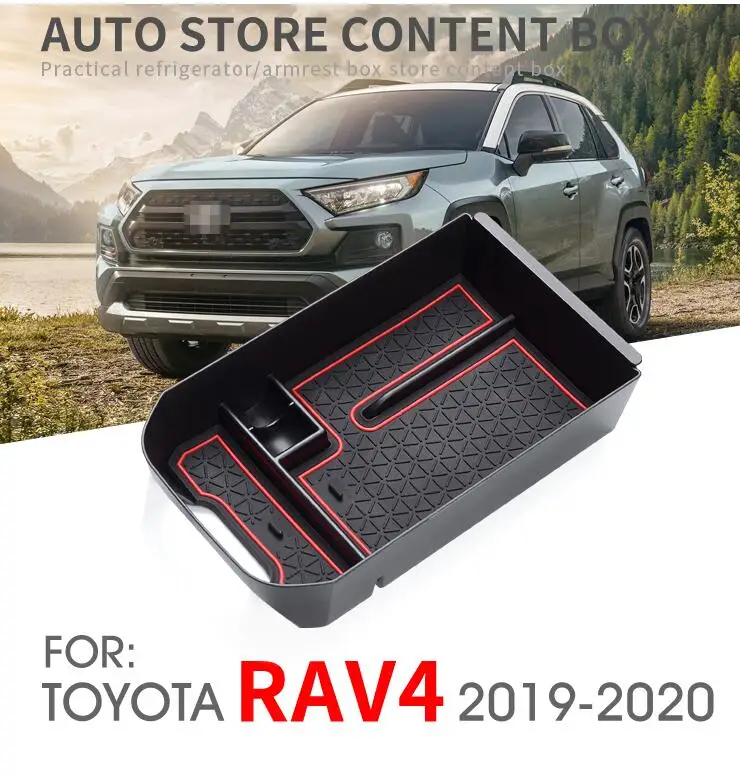 Ящик для хранения перчаток автомобиля, подлокотник Broadhurst Автомобильная Центральная коробка для хранения для Toyota RAV4 2019 2020, аксессуары для интерьера, автостайлинг