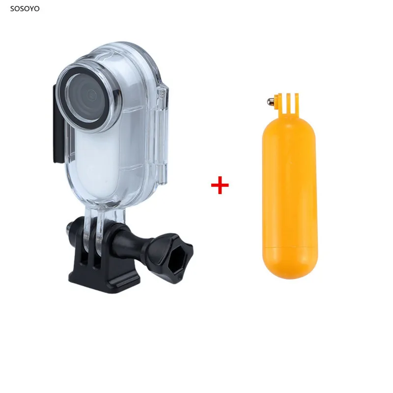 Custodia impermeabile 30M cornice di protezione Shell subacquea galleggiante immersione Selfie Stick Set per Insta360 Go 2 accessorio per fotocamera sportiva