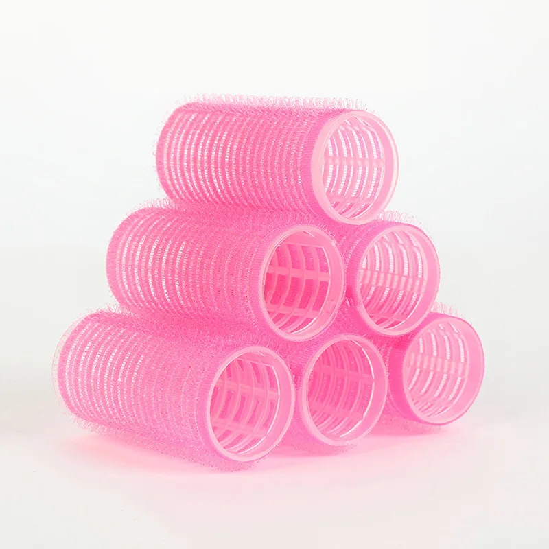 Hair Rollers 6Pcs/Pack Self Grip Hair Curlers Hair Roller Salon Hair Dressing Curlers Jumbo Size Hair Roller Sticky Cling Style