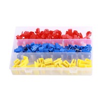 75pcs Kit in Plastic Box Fine-quality High Temperature Resistance Break-free Wire Terminals Cold-pressed Quick Connectors