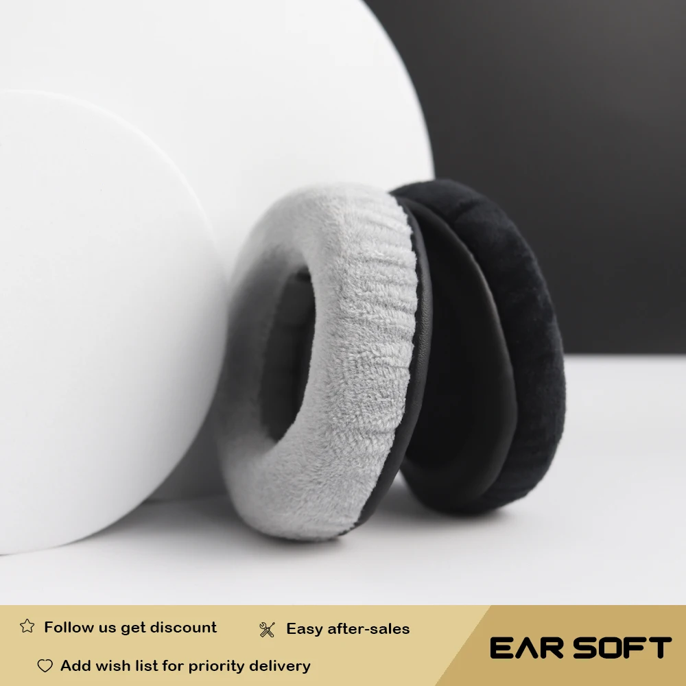 

Earsoft Replacement Cushions for ISK HD9999 Headphones Cushion Velvet Ear Pads Headset Cover Earmuff Sleeve