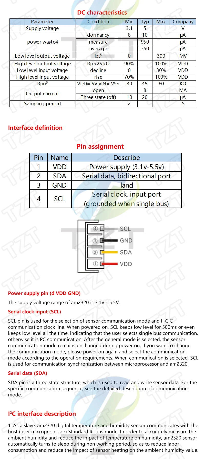 Digitale Temperatur- und Feuchtigkeitssensoren TZT DHT11 DHT22 AM2302 AM2301 AM2320 MW33 Sensor und Modul für Arduino elektronisches DIY – Detail 11