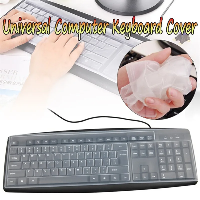 1PC Universal Silicone Desktop Computer Keyboard Cover Skin Protector Film Cover Film Cover Skin Protector Film Cover Waterdicht