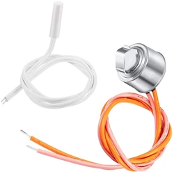 2 Pcs WR55X10025 Kühlschrank Temperatur Sensor Ersetzen 914093, WR50X10068 Abtauung Thermostat für GE Kühlschränke