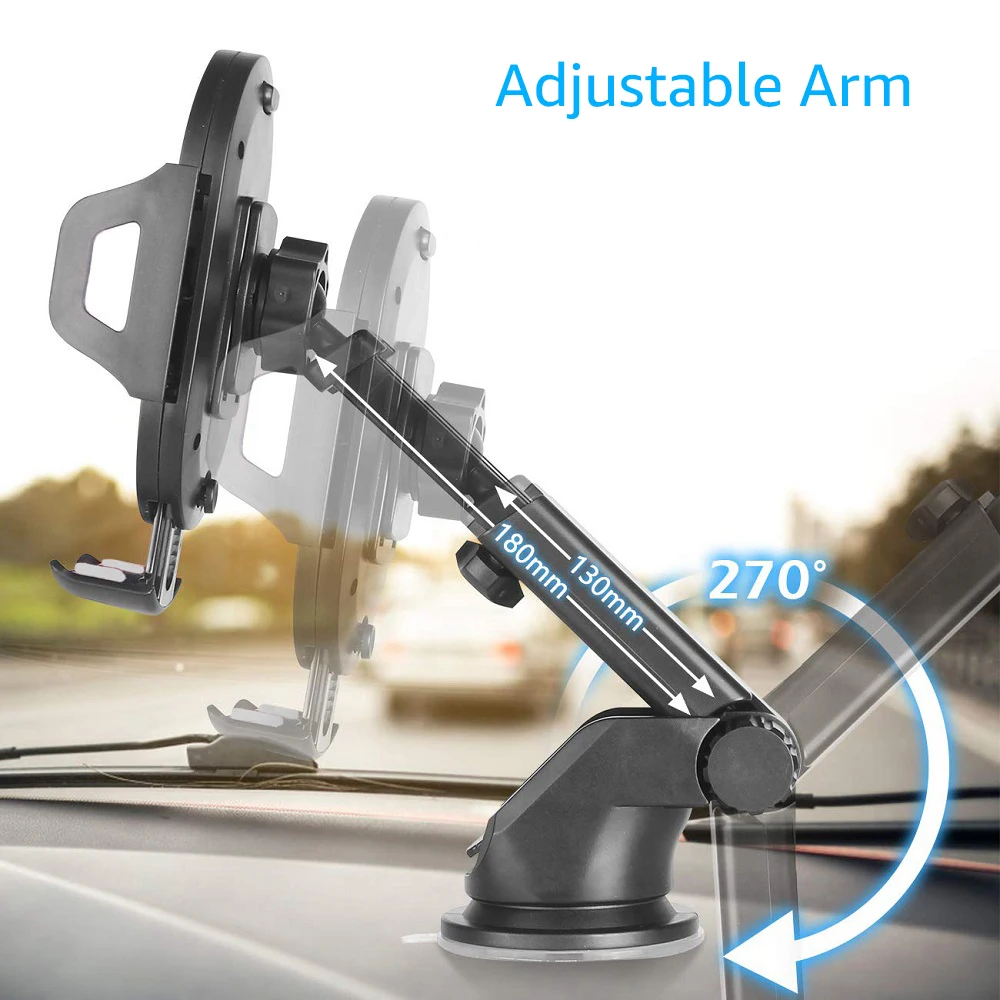 Untoom Windshield Car Phone Holder 360 Rotation Car Mount Phone Holder for iPhone 15 14 13 Dashboard Phone Holder for Samsung