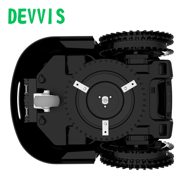 Imagem -04 - Devvis-robótico Cortador de Grama E1800u Ultra-sônico Evitar Obstáculos Bateria de Lítio 7.8 ah Capacidade de Trabalho 1800m2 Atualizado 2023