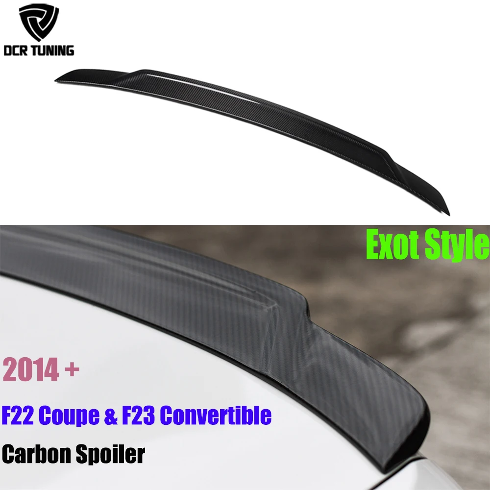 

For BMW F22 F23 Spoiler 2 Series F22 Coupe & F87 M2 Carbon Fiber Rear Trunk Wings Exot Style 2014 - UP 218i 220i 228i M235i