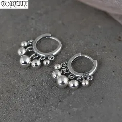 Handmade 100% 925 Silver Women Earrings Thailand Silver Hoop Earrings Pure Silver Bohemia Earrings