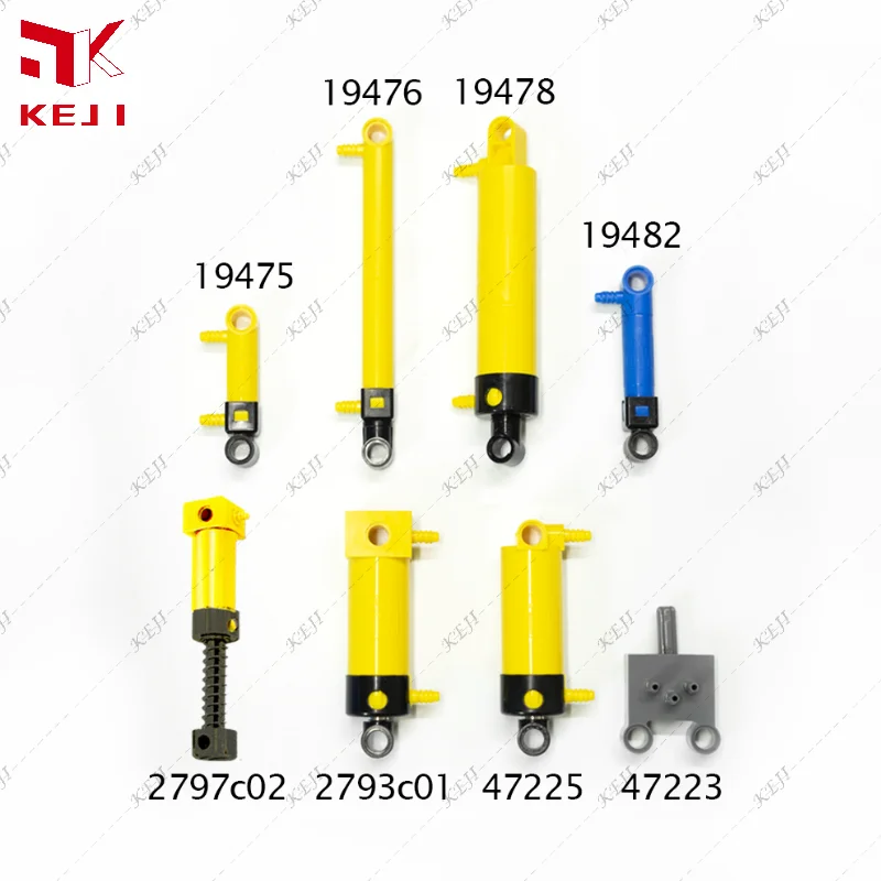 Pneumatic Pump Cylinder Tube 19475 19478 19482 47223 2793c01 4697 MOC Parts for Building Blocks Toys 26439 Hose 99021 Connectors