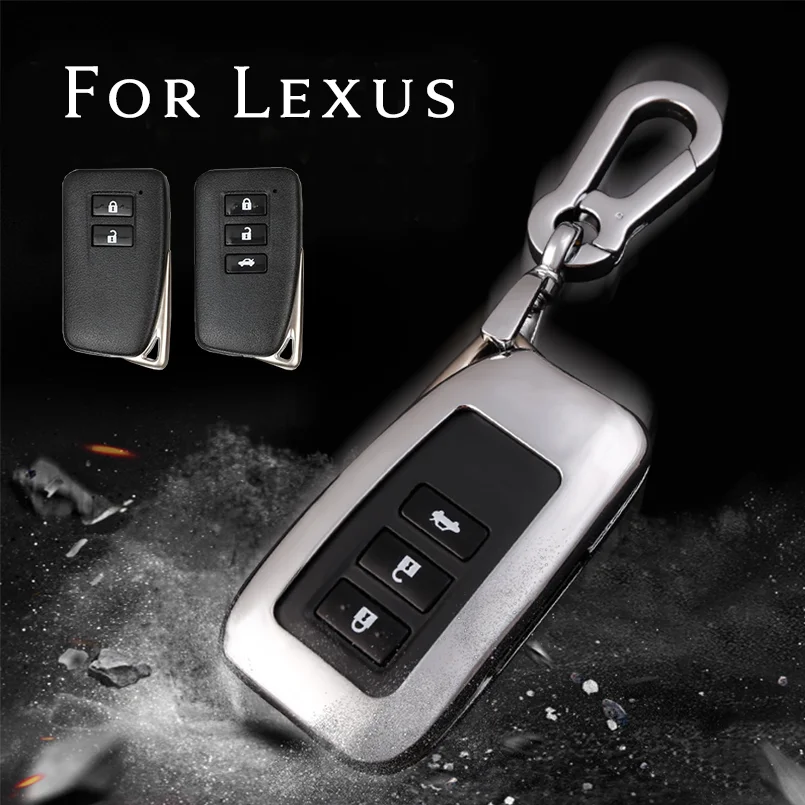 

Zinc Alloy Smart Car Key Accessories Protector Case Holder Cover Keychian Fit For Lexus IS ES NX RX GS LX Shell