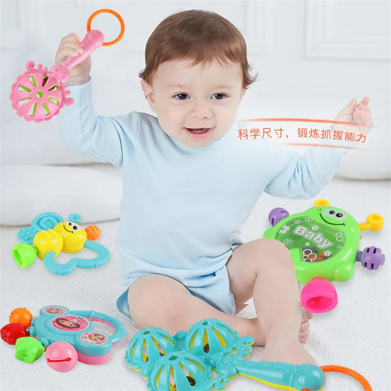 7pcs/Lot Infant Baby Toys Rattles Newborn Kids Hand Bell Children Developmental ABS Games  Baby Toys 0-12 Months