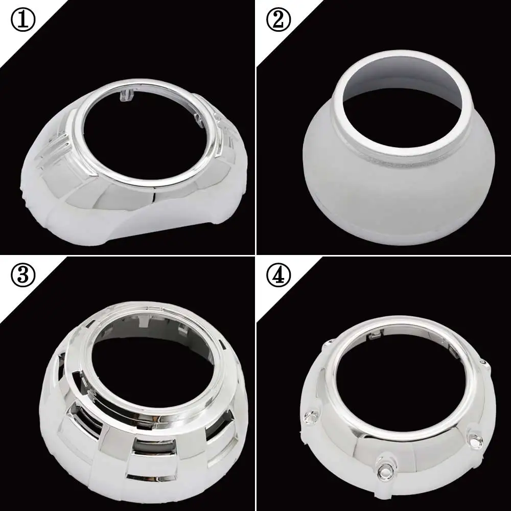 

TAOCHIS 3.0 inch Mask HELLA 3R G5 Koito Q5 Bi xenon Led Projector Lens Shroud Lens Mask Decorative Cover Retrofit Headlights