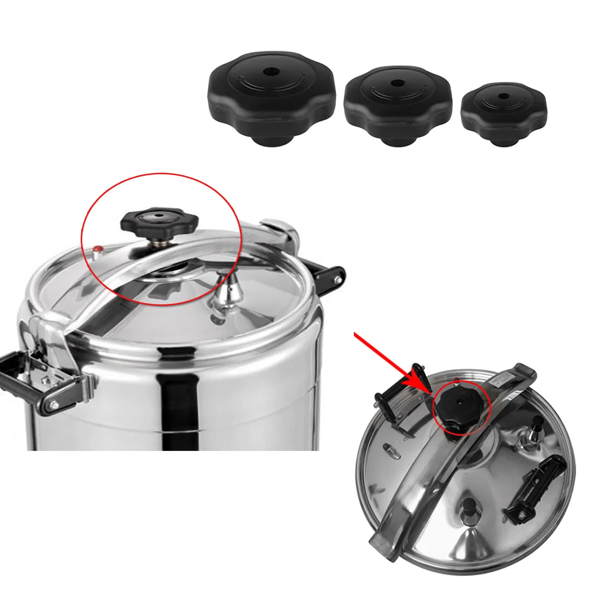 Pressure Cooker Spiral Button Screw Explosion-Proof Handle Button Spiral Pot Pan Holder Grips Replacement Kitchen Cookware Tools