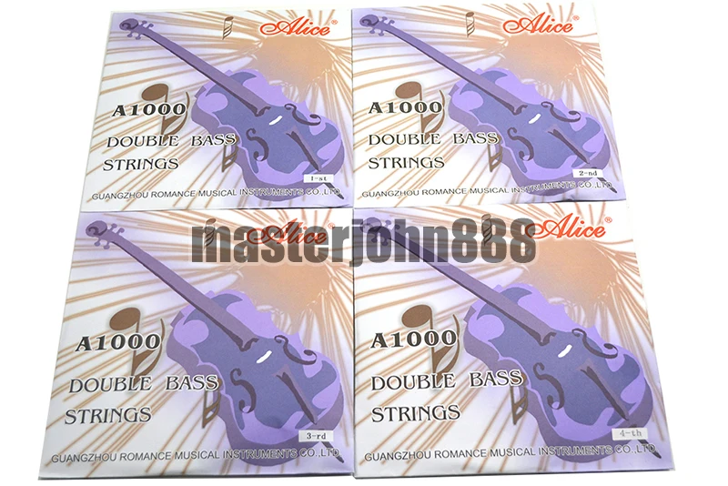 Alice A1000 Double Bass Strings 4-String Steel Core Cupronickel Winding 1st-4th Strings Box Set Free Shippng