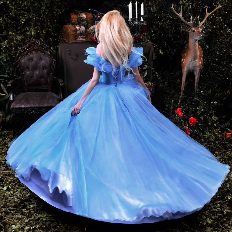 2018 vestido de noiva Movie Cinderella Cinderella butterfly New Cinderella Costume prom ball bridal gown bridesmaid dresses