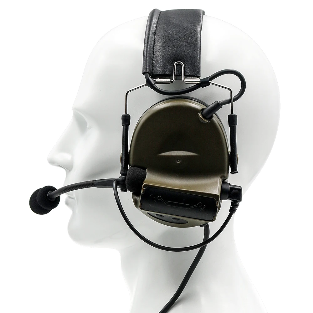 

Тактическая гарнитура COMTAC II, наушники с защитой от шума, Электронная охотничья гарнитура для страйкбола, наушники с шумоподавлением для стрельбы