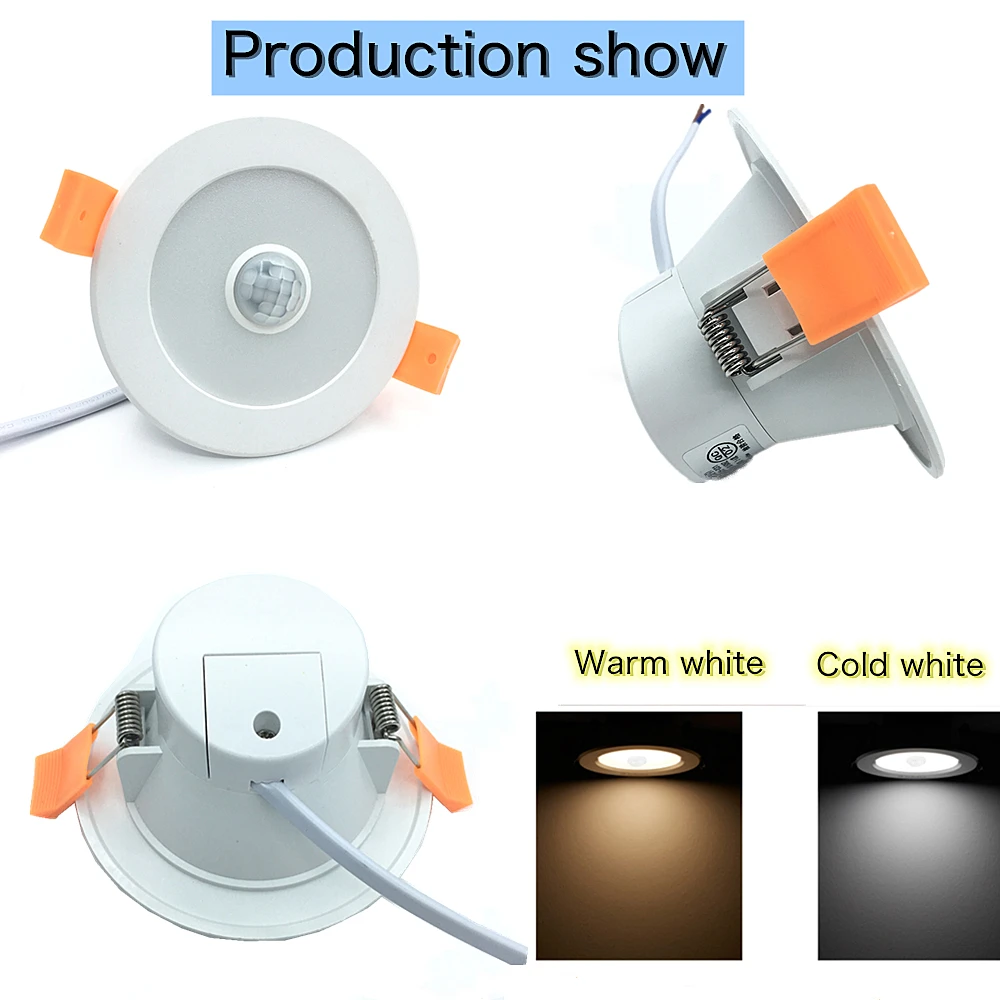 5W 7W 9W PIR Motion Sensor LED ดาวน์ไลท์โคมไฟเพดานโคมไฟ Entrance ทางเดินบันไดทางเดินโรงรถหน้าแรกสมาร์ท220V