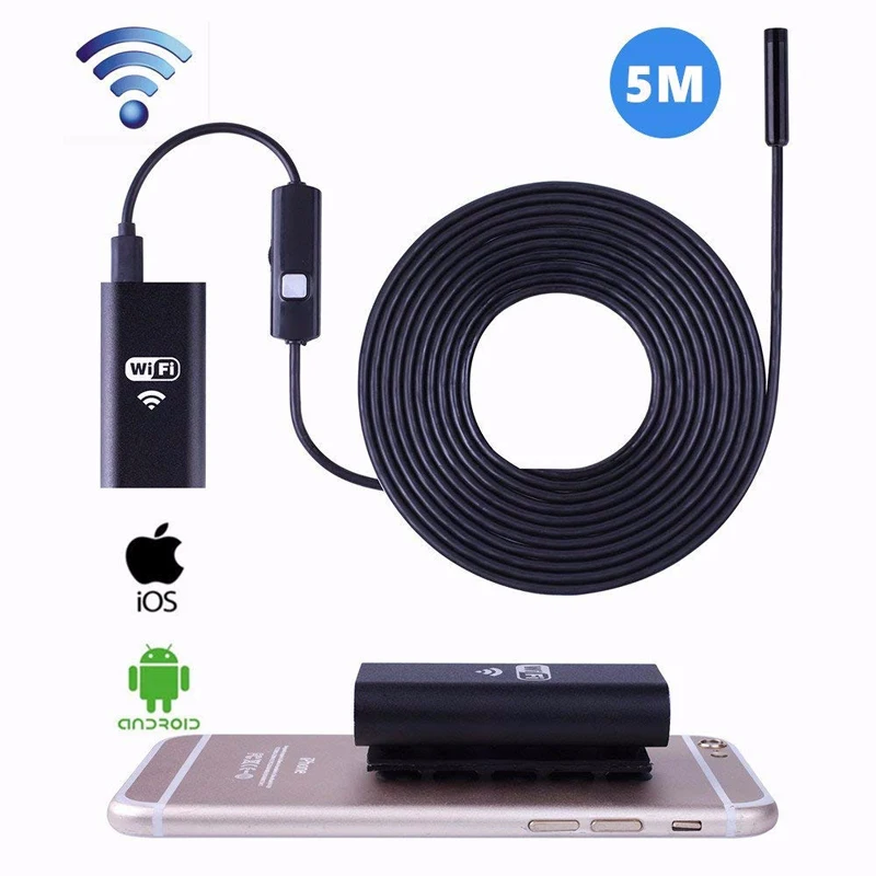 Car Endoscope Camera Diognostic Tool Soft Tube Inspection IP Camera Android IOS Phone Control Wifi Endoscope Camera