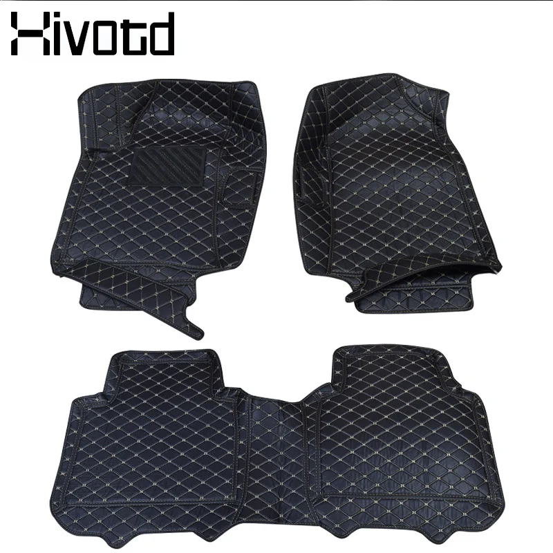 Hivotd For Geely Atlas Emgrand NL-3 Proton X70 Boyue Accessories Car Floor Mats PU Leather Protector Foot Pad Anti-dirty 2019