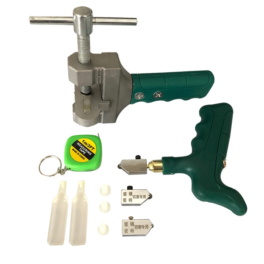 Hochfester Glasschneider, Fliesenhandheld, multifunktionaler tragbarer Öffner, Glasschneider für zu Hause, Handwerkzeug-Set zum Diamantschneiden