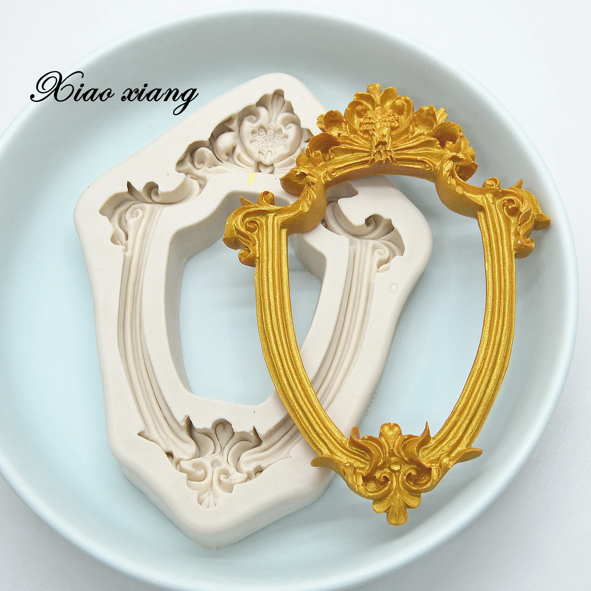 DIY Photo Silicone Molds Fondant Cake Decorating Tools Frame Cupcake Chocolate Wedding Cake Border Kitchen Baking Moulds