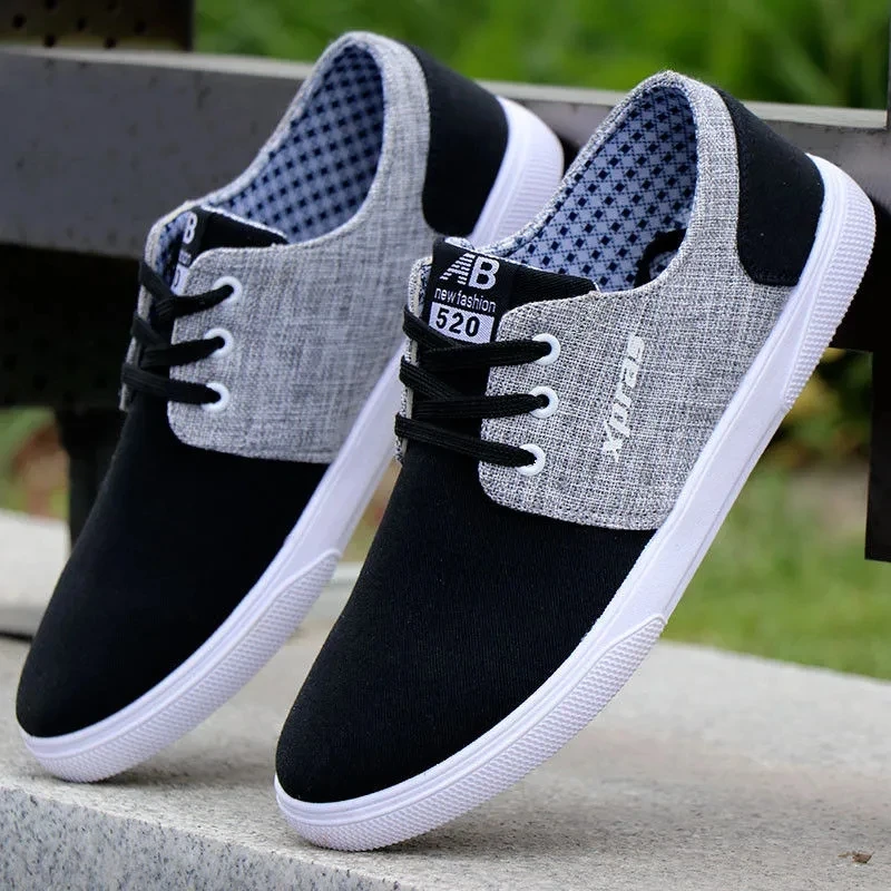 Anti-Odor Canvas Shoes Men\'s Autumn Sneakers Low Top Casual Shoes Big Size 46 47 48 Jogging Walking Shoes Coffee Man Espadrilles