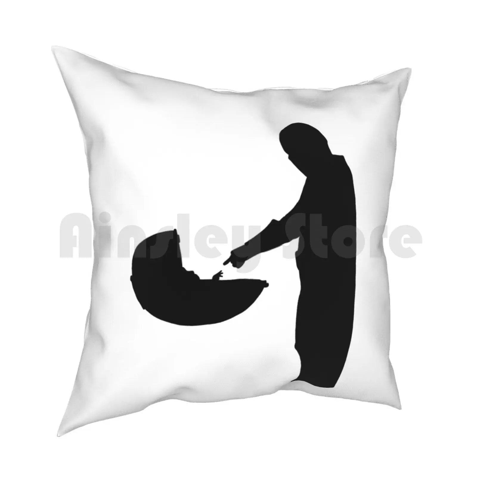 Mando Shadow Pillow Case Printed Home Soft DIY Pillow cover Star Movies