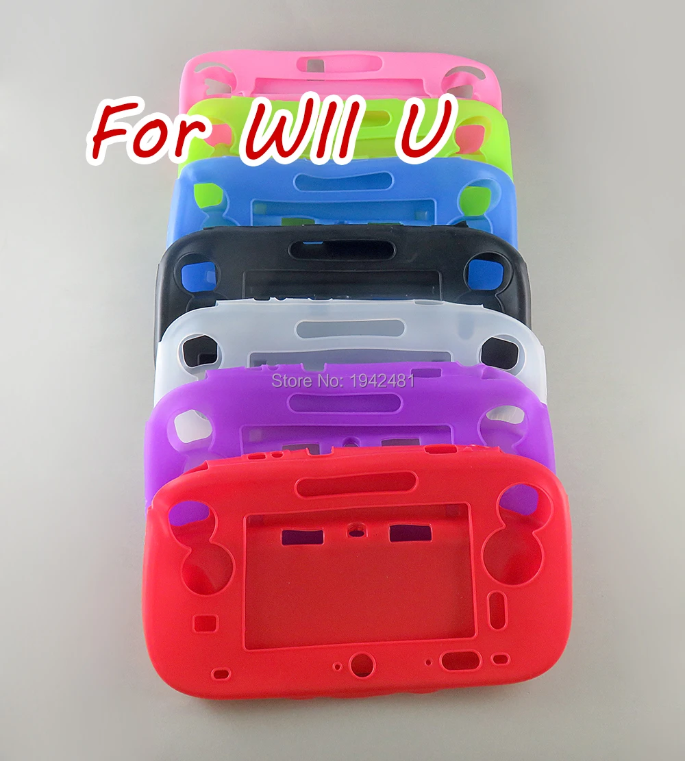 

7PCS Colors Ultra Soft Silicone Rubber Case For Wii U Body Protector Gel Cover Skin Shell for Nintendo WiiU Gamepad