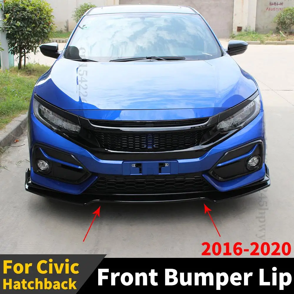 

Body Kit Diffuser Spoiler Deflector Exterior Part Guard Front Bumper Lip Chin For Honda Civic Hatchback 2016 2017 2018 2019 2020