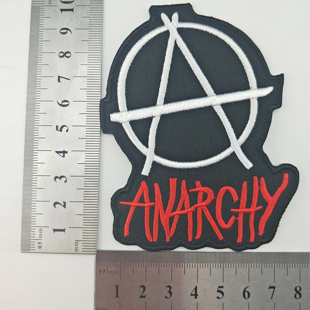 Anarchy Motorcycle Son of Embroidered Iron on Patch for Clothing Appliqued Garment Jacket Jersey Accessories DIY Stickers Badge