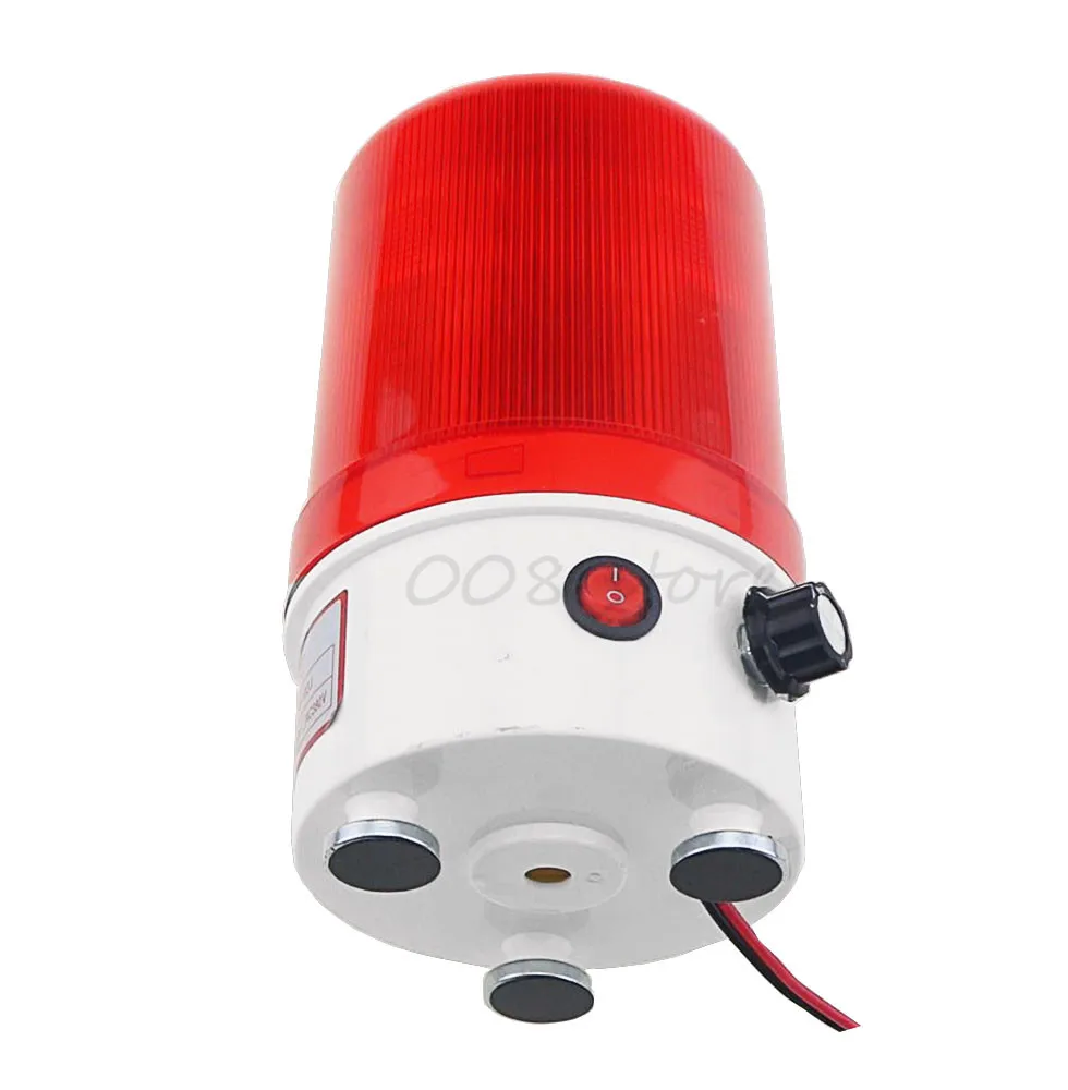 New sound and light alarm 220v24v12v rotary warning light adjustable volume led sound and light integrated alarm indicator light