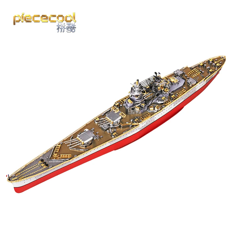 

Piece cool 3D Metal Puzzle RICHELIEU BATTLESHIP model kits DIY Laser Cut Puzzles Jigsaw Model Educational Toys For Children