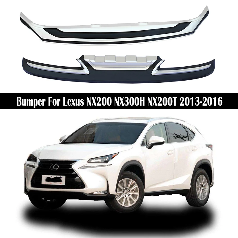 Front+ Rear Bumper For Lexus NX200 NX300H NX200T 2013-2016 Diffuser Guard Bumpers Lip protection cover skid plate ABS materials