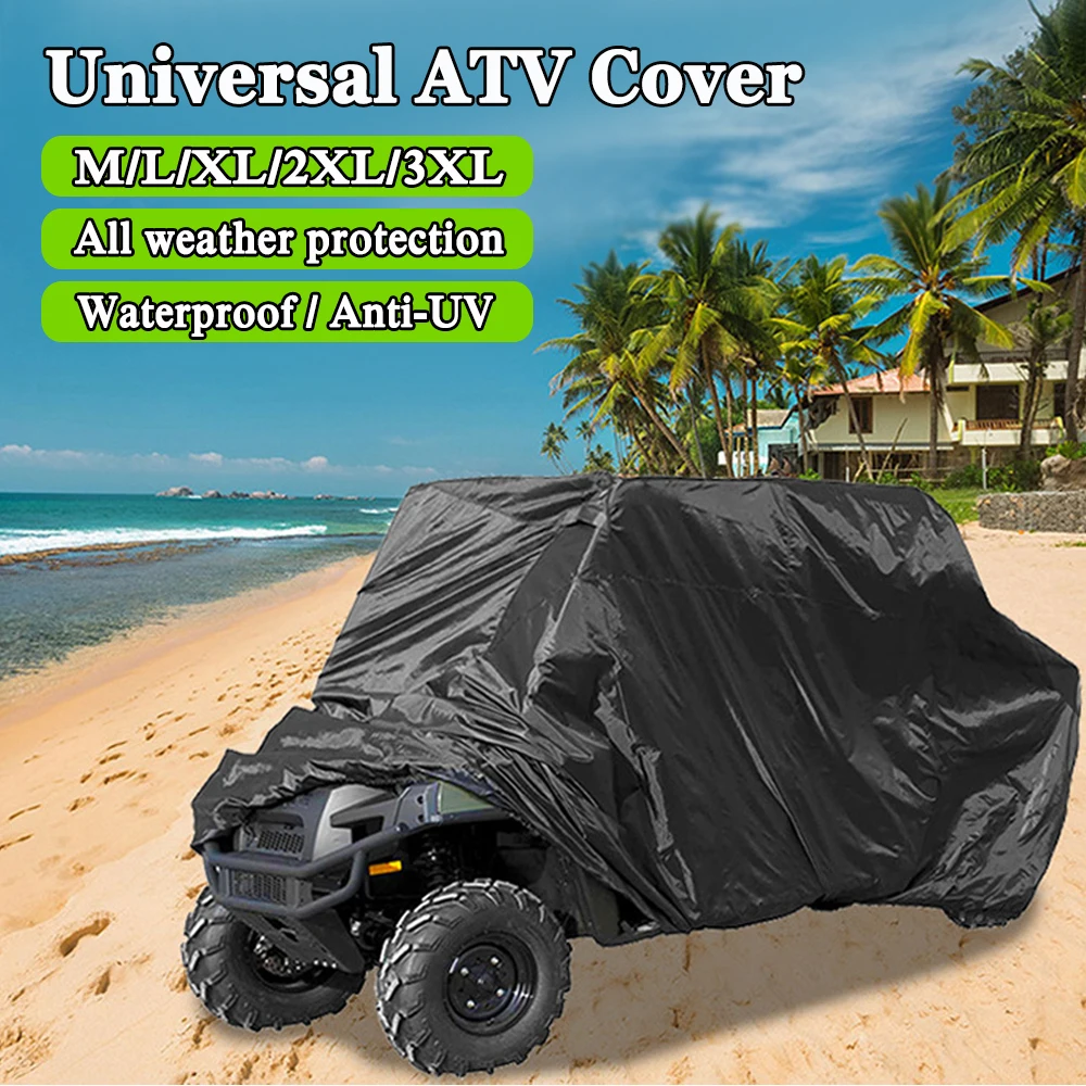 Penutup ATV Universal Sepeda Quad UTV Skuter Kendaraan Jas Hujan Tahan Air Tahan Debu Perlindungan Anti-UV untuk Polaris Ranger RZR Can-Am