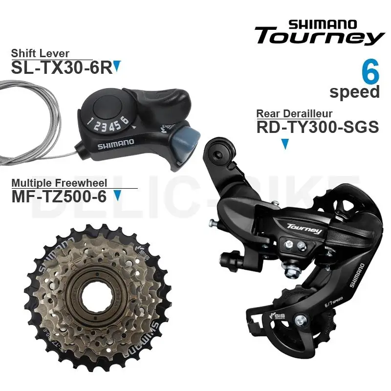 SHIMANO Tourney 6v 7v Groupset 6/7 Speed SL-TX30 shifters  TY300 Rear Derailleur TZ500 Freewheel for MTB Bike Original parts