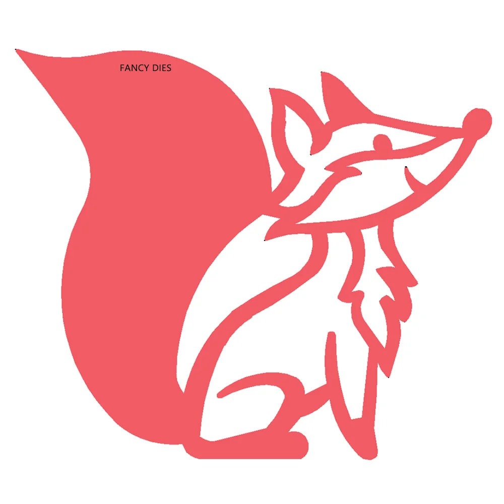 

2022 New Animal fox Decoration Cutting Dies Wooden Dies Suitable for Common Die Cutting Machines on the Market