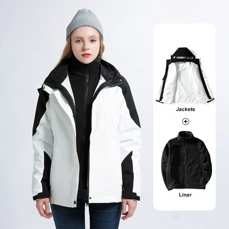 hot-sale-couple-jackets-women's-ski-suit-men's-outdoor-hiking-fishing-clothes-three-in-one-detachable-fleece-liner-autumn-winter